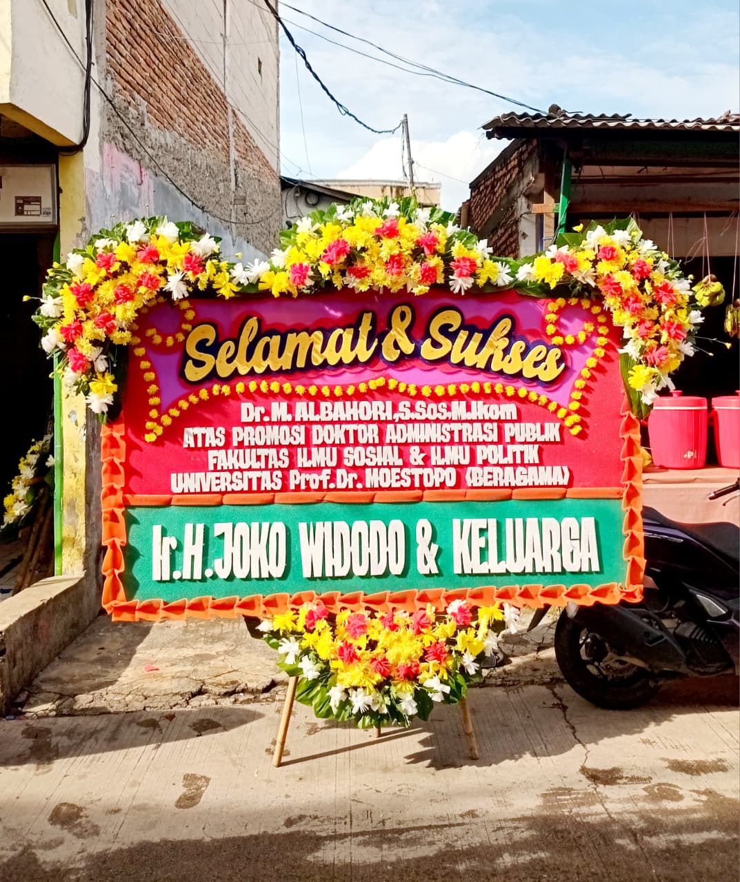 Selamat & Sukses Ukuran 2m x 1.25m Jambul 3 Tipe 4
