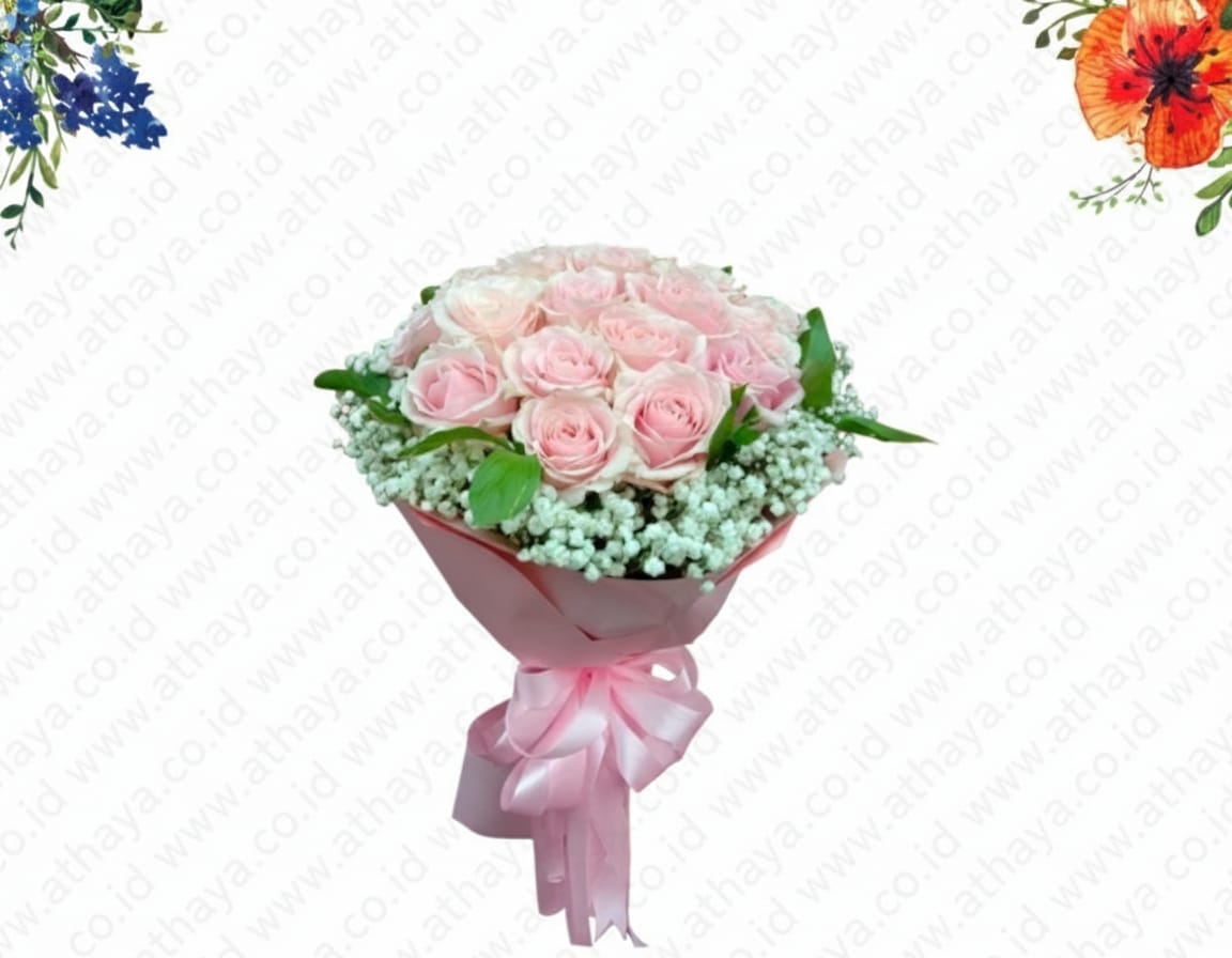 Hand Bouquet Graceful White & Pink